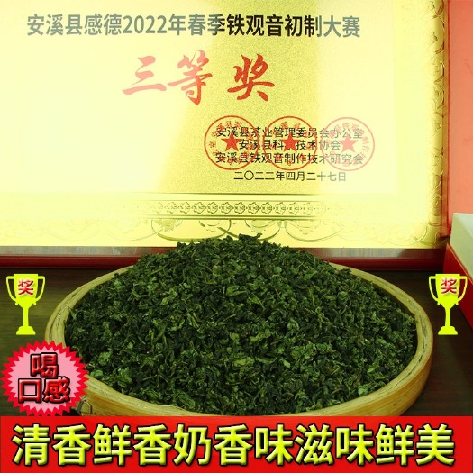 安溪县2024年春茶正味鲜香特级三等奖茶王铁观音安溪感德镇槐植茶叶