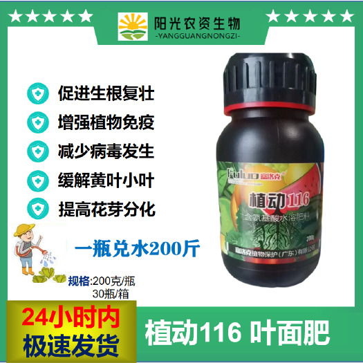 莘县植动116含氨基酸水溶肥叶面肥防病毒促进作物光合作用根深叶茂