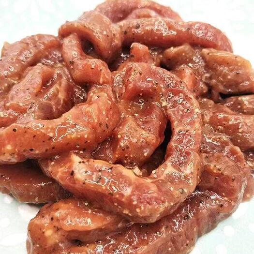 沂南县山东厂家直销精制调理肉品一公斤装黑椒肉柳支持代发和批发