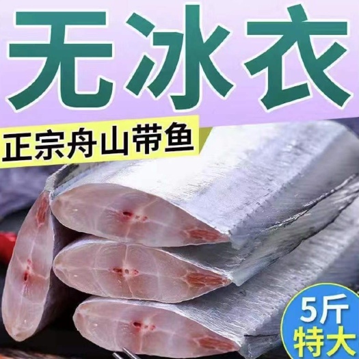 东海县【1斤1条包邮】舟山带鱼新鲜鲜活大刀鱼冷冻小眼油带鱼整条