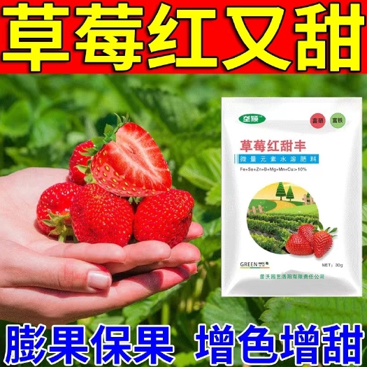 栾川县垄颖草莓红甜丰草莓专用膨大剂增甜保花保果增产微量元素水溶肥料