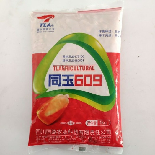 华容县国审玉同玉609芯小粒深半硬粒型超高产杂交玉米种--1公斤