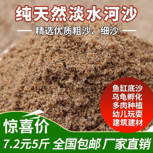 育苗基质天然河沙粗细黄沙子多肉配土鱼缸底沙龟冬眠孵蛋建材水族
