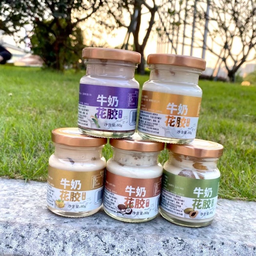 【牛奶花胶 】溯源码即食8种口味抹茶、椰汁、原味、木瓜，芝士