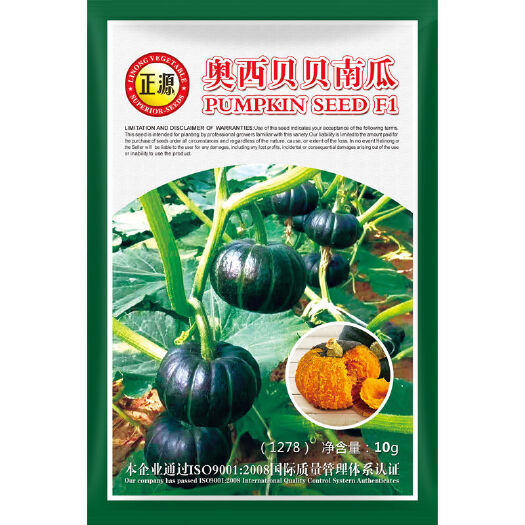 正源奥西贝贝南瓜迷你型小南瓜种子肉厚粉甜耐运输品质好原装正品