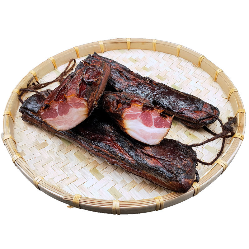 包邮湖南腊肉烟熏五花腊肉手工制作土特产腊味咸肉500g