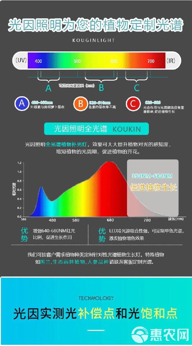 大棚全光谱蔬菜 生长灯补光灯  蔬菜花卉上色增产