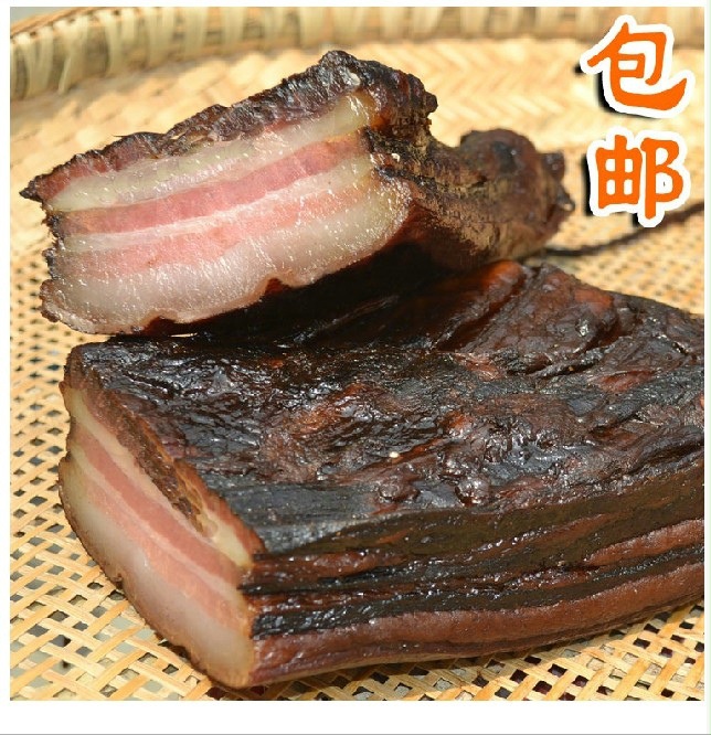 包邮湖南腊肉烟熏五花腊肉手工制作土特产腊味咸肉500g