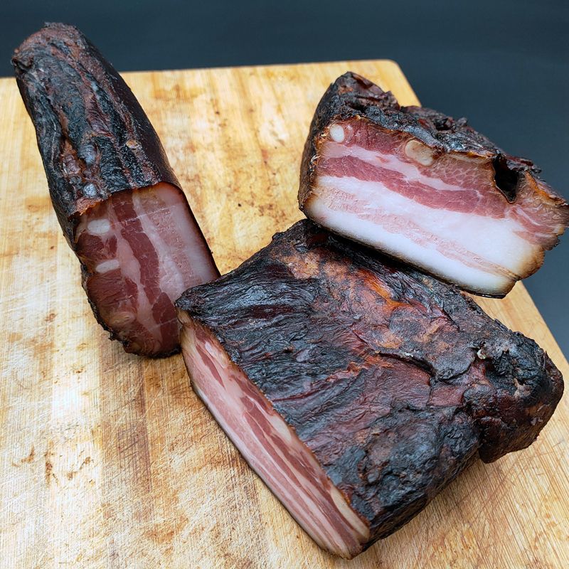 包邮湖南腊肉烟熏五花腊肉手工制作土特产腊味咸肉500g