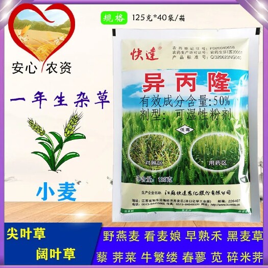 苏州快达50%异丙隆小麦田一年生杂草除草剂