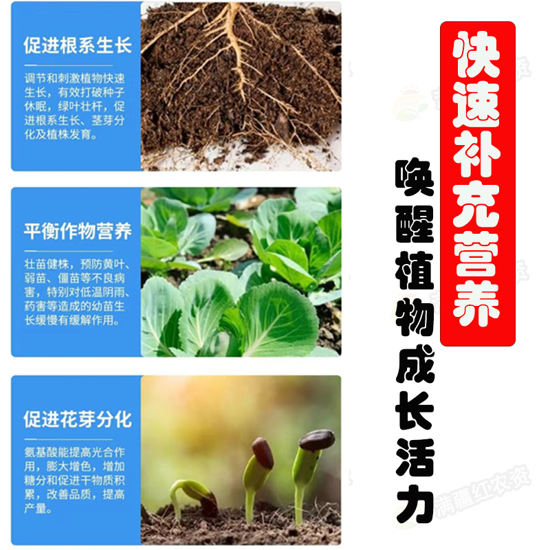 含氨基酸水溶肥大田瓜果蔬菜果树茶树通用肥补充营养微量元素