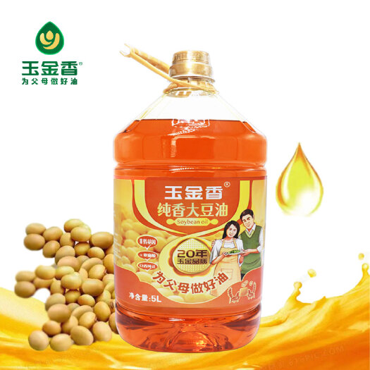 玉金香非轉(zhuǎn)三級(jí)大豆油，純香大豆油5L非轉(zhuǎn)基因