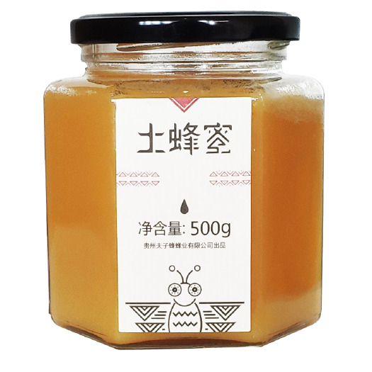 贵阳【贵州土蜂蜜】深山土蜂蜜500g波美度42自然封盖成熟