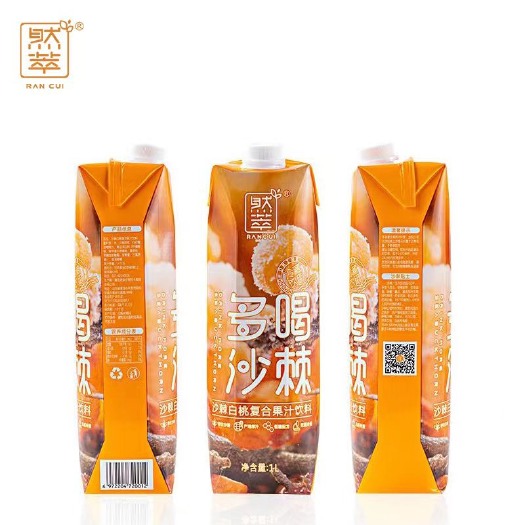 上海然萃沙棘汁1L装 6瓶/件