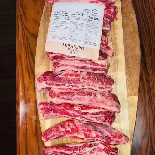 唐山安格斯谷饲去骨牛肋条，肉质鲜嫩，带雪花