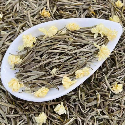 茉莉银针王 八窨茉莉花茶浓香型茶叶新茶广西横县茉莉针王礼盒装