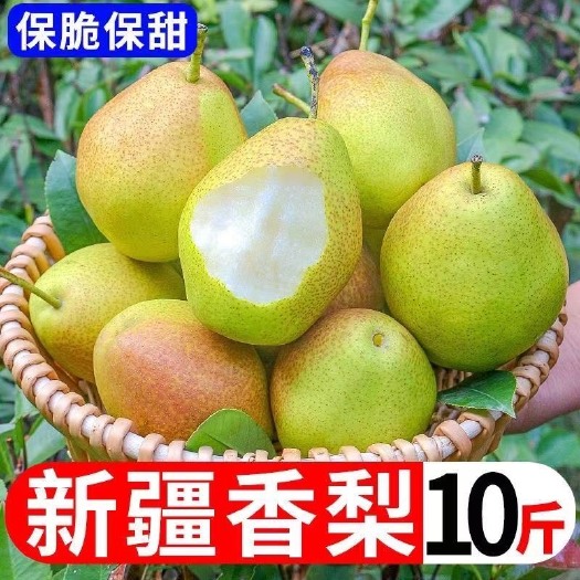 无锡新疆香梨新鲜水果梨子脆甜青皮红香酥梨批发包邮一整箱