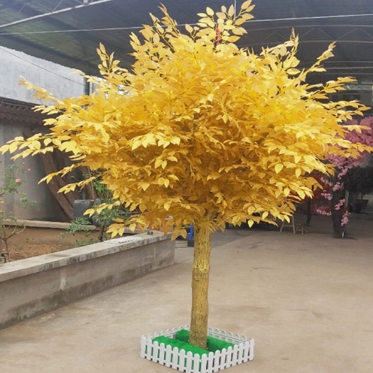 仿真花草 仿真发财树 仿真金榕树仿真许愿树假金树大型仿真摇钱