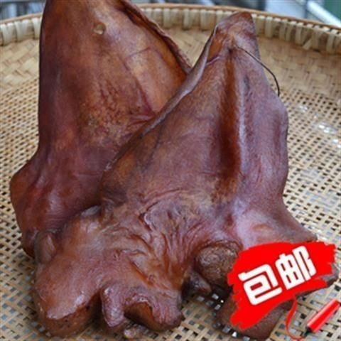 整个腊猪耳朵特产烟熏柴火腊肉土猪肉耳根耳朵腊味腊货湖南猪耳朵