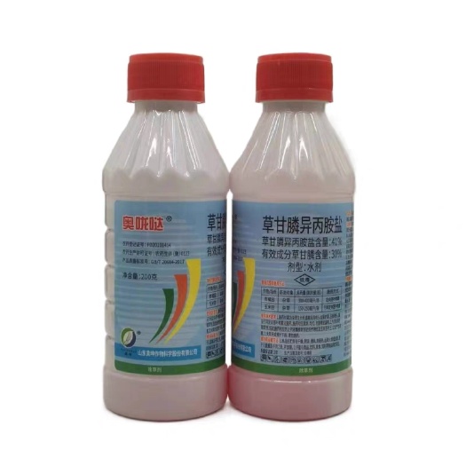 武汉奥坤奥哝哒41%草甘膦异丙铵盐除草剂  荒地果园灭生除草烂根