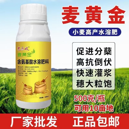 景德镇麦黄金小麦专用叶面肥小麦分蘖抗倒伏营养增产增穗灌浆饱满