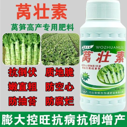 新沂市莴壮素叶面肥莴笋矮壮膨大增粗拉长水溶肥防空心抽苔抑菌抗病防裂