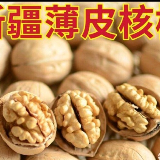成都新疆薄皮核桃批发 大果中果厂家批发一件70斤薄皮核桃大果