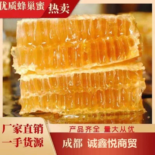 成都蜂巢蜜 嚼着吃的蜂蜜农家自产土蜂蜜荆条蜜 巢蜂蜜