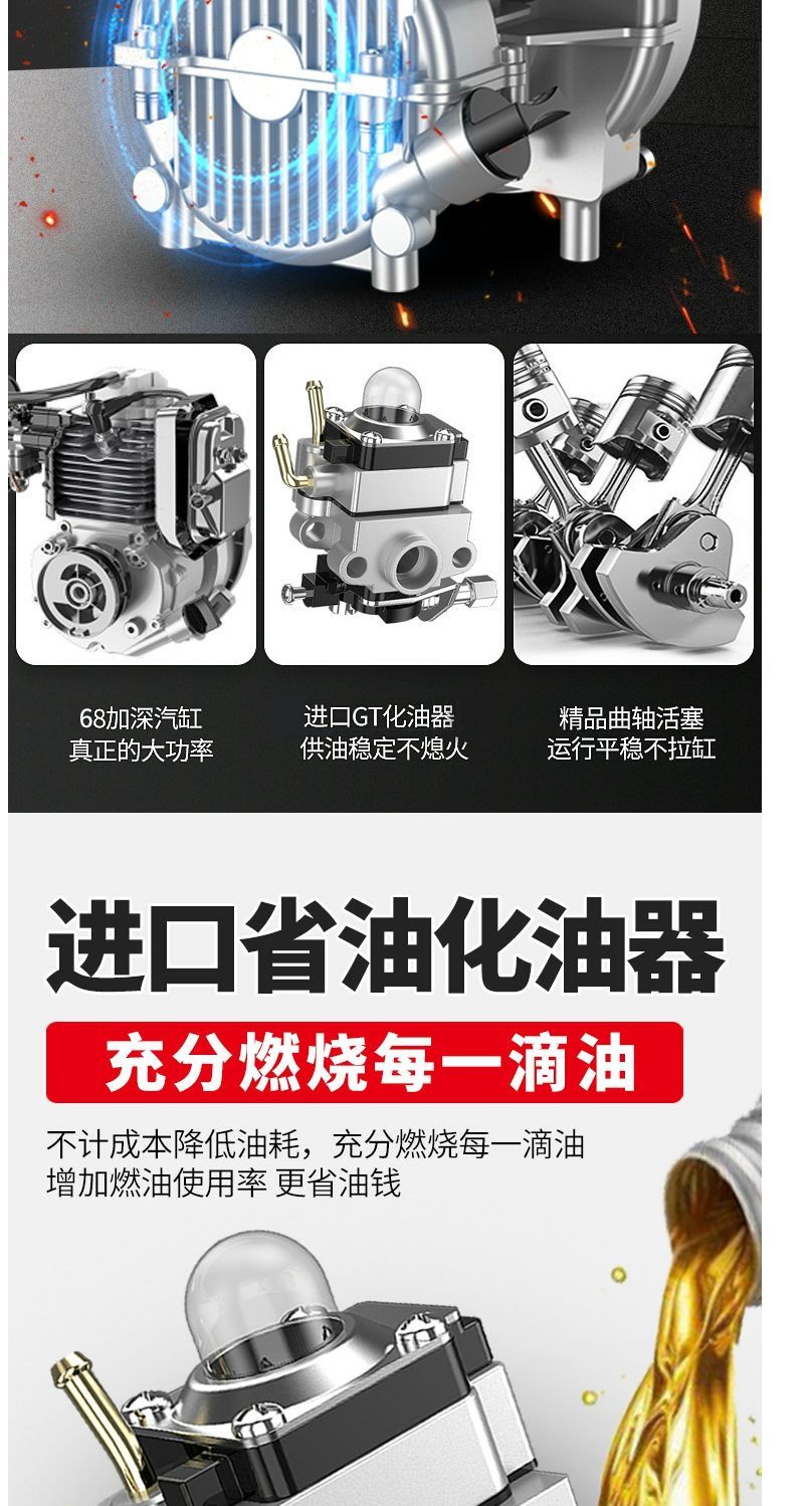 本田王割草机背负式家用多功能农用汽油开荒打草松土除草收割