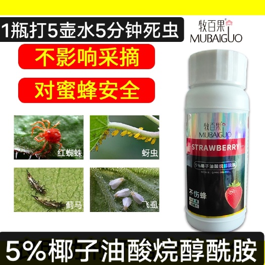 漯河5％椰子油烷醇酰胺  草莓红蜘蛛
杀虫剂 蚜螨净不伤蜜蜂