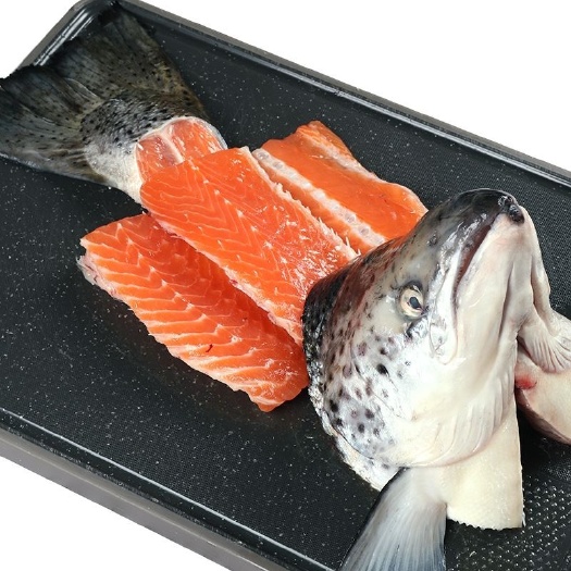 连云港三文鱼鱼头鱼排鱼骨鱼刺鲑鱼冰鲜海鲜水产烧烤炖汤食材社区团购