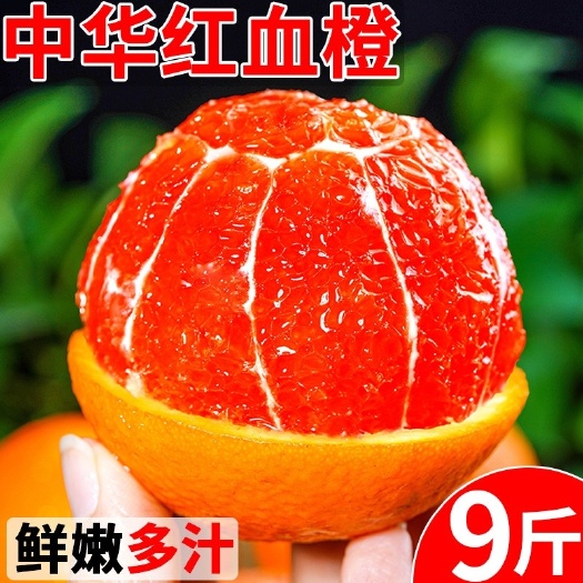宜都市血橙9斤中华红橙子新鲜水果当季整箱大果年货红心甜脐手剥雪橙5