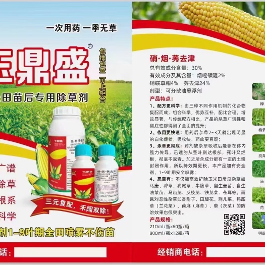 枣庄玉鼎盛，（210毫升）。30%硝•烟.莠去津   现货秒发