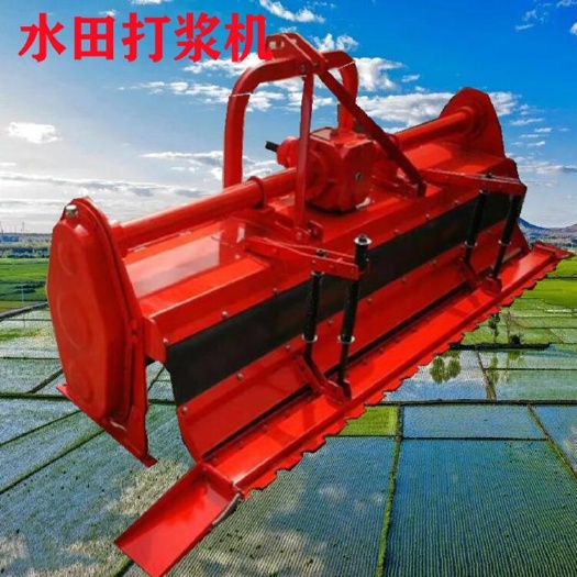 水田旋耕耙地打浆机 不同宽幅四轮牵引式加强型水田埋茬打浆机