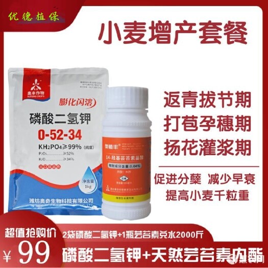 小麦水稻玉米棉花豆类花生抗倒伏高效增产增量抗病耐涝专用叶面肥