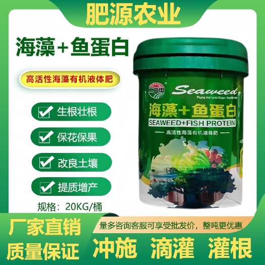 邯郸海藻+鱼蛋白水溶肥 桶装  高活性海藻有机液体肥