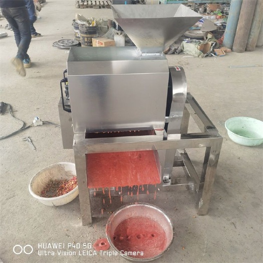 曲阜市不锈钢水果蔬菜打浆机工业用螺旋榨汁机商用樱桃桃子去核打浆机