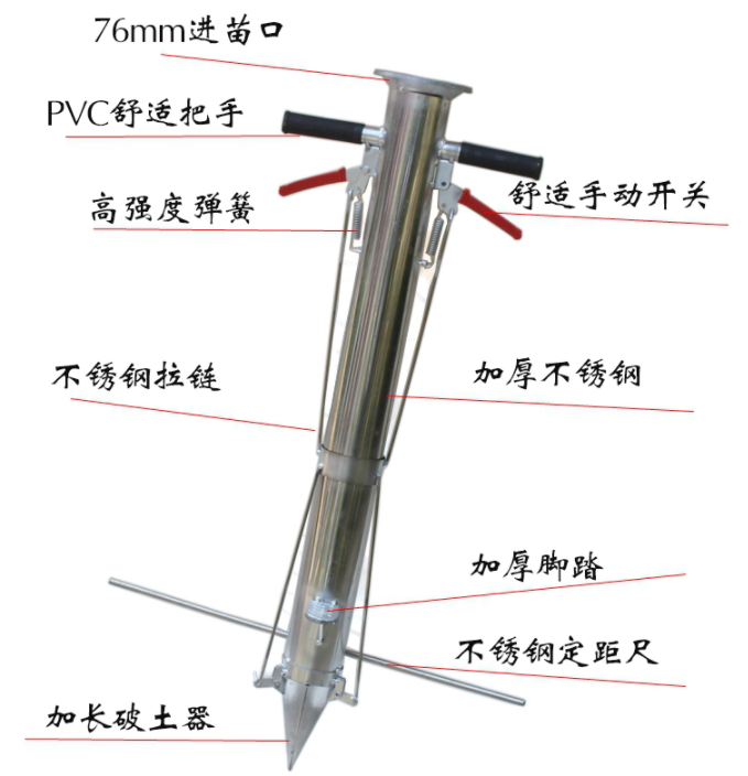 蔬菜苗移栽机  不锈钢栽苗器 手提式菜苗定植器