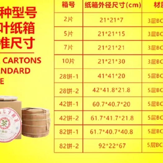 广州五层茶叶片装纸箱