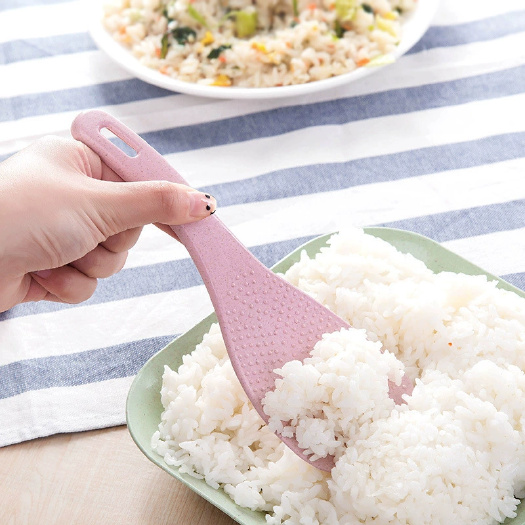 广州【小量可批实惠价】饭勺小麦秸秆饭勺家用不粘米饭勺厨房用品