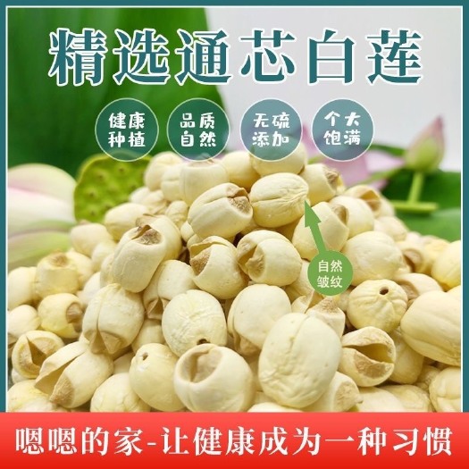 宁都县通芯白莲，广昌白莲，天然农家原产地自产干莲子实心
