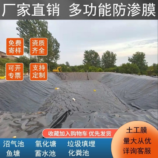 沭阳县是鱼塘防渗膜hdpe土工膜加厚池塘鱼池蓄水池养殖专用塑料护坡