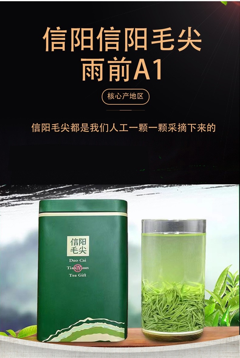 毛尖茶浓香型绿茶新茶明前头采手工炒青罐装茶叶散装批发