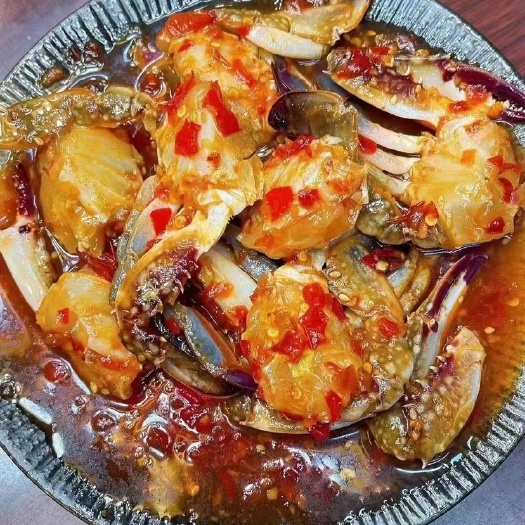 连云港泰式蟹块甜辣口味无皮虾皮皮虾酱蟹生呛蟹块香辣蟹块即食小海鲜