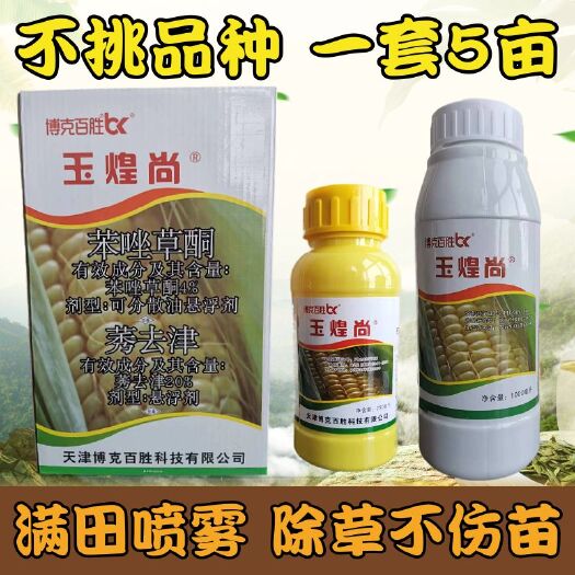 天门市博克玉煌尚苯唑草酮莠去津甜糯粘水果杂交玉米苗后包苞谷地除草剂