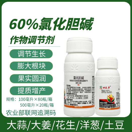 上海60%氯化胆碱花生大蒜山药土豆红薯中药材等块根块茎膨大素增产