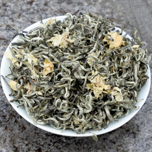 君子水飘雪茉莉花茶浓香型花茶2024新茶茶叶四川成都花毛峰茶