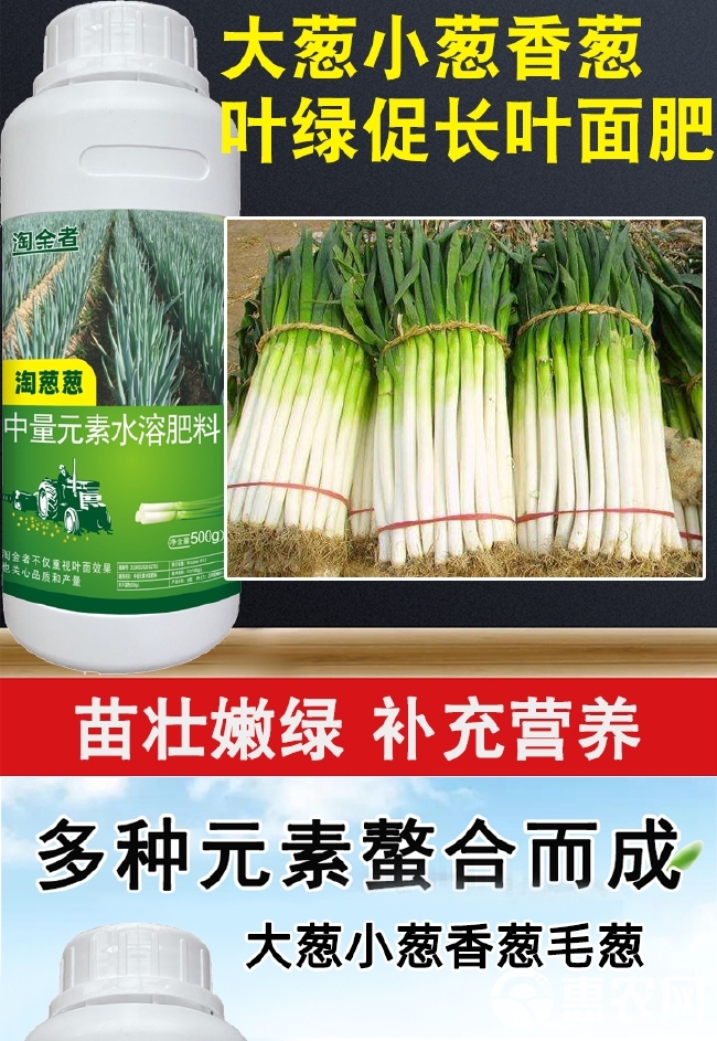 大葱香葱圆葱叶面肥农用实心铁杆防裂增粗膨大剂小葱香葱水溶肥料