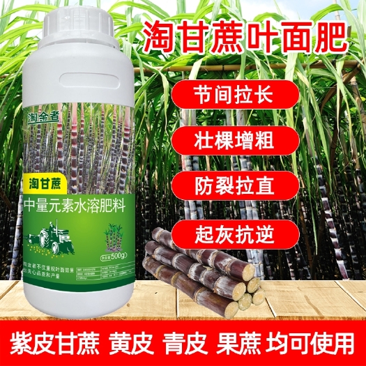 长沙叶面肥糖蔗增产调甘蔗果蔗水溶肥料拔节膨大青皮黑皮紫皮专用