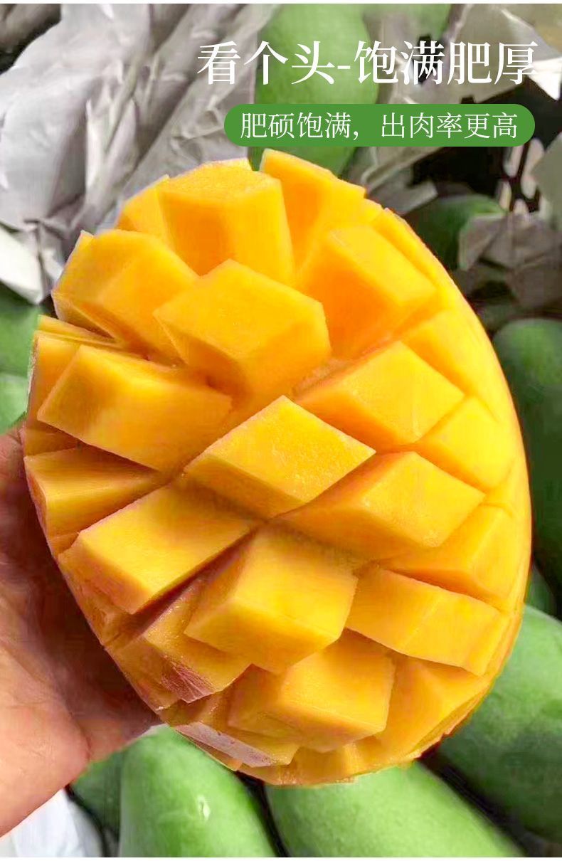 越南大青芒新鲜当季水果甜多汁一整箱批发价全国包邮